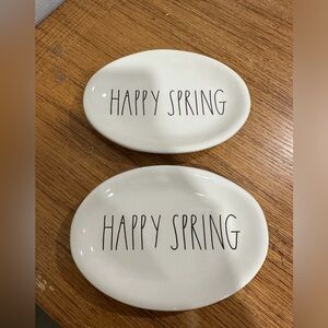 RAE DUNN “Happy Spring” Two Ovals